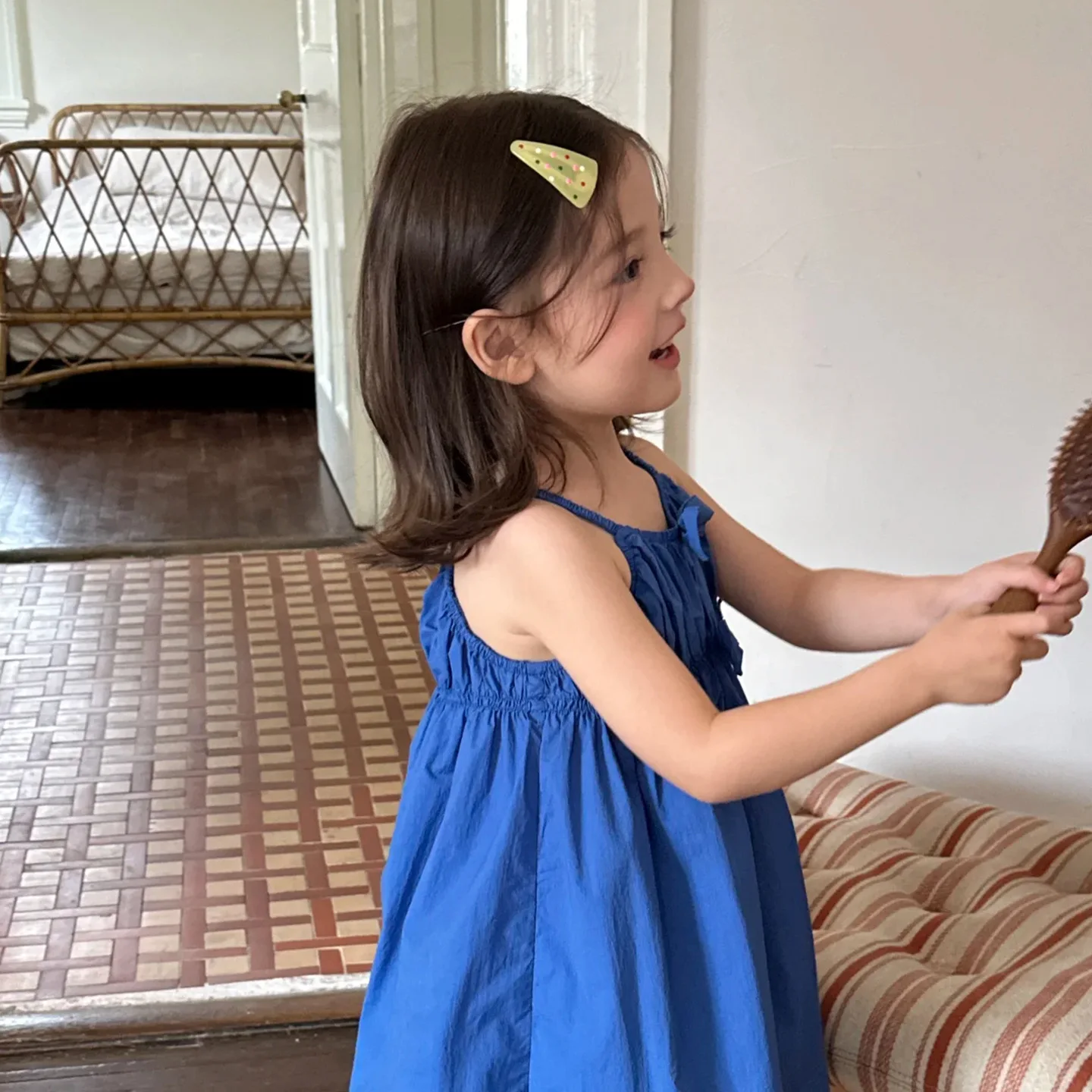 Clips laterales coreanos coloridos de lunares para niños, horquillas laterales con flequillo para niñas, Clips acrílicos para estilismo para vacaciones de verano - imagen 3