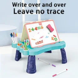 Pizarra magnética doble cara plegable para niños, escritura borrable