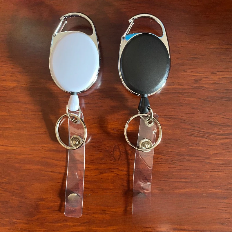 Carrete retráctil para insignia, cordón de identificación, etiqueta de nombre, tarjetero, carretes, cinturón de retroceso, llavero, Clips de cadena - imagen 4