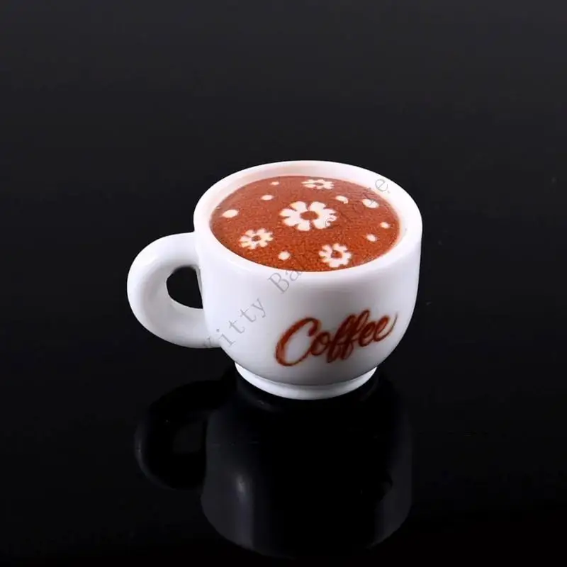 XXFE Accesorios Taza Café Tarde En Miniatura Inglesa Juego Imaginación Muebles Casas Muñecas Metal 36 - imagen 5