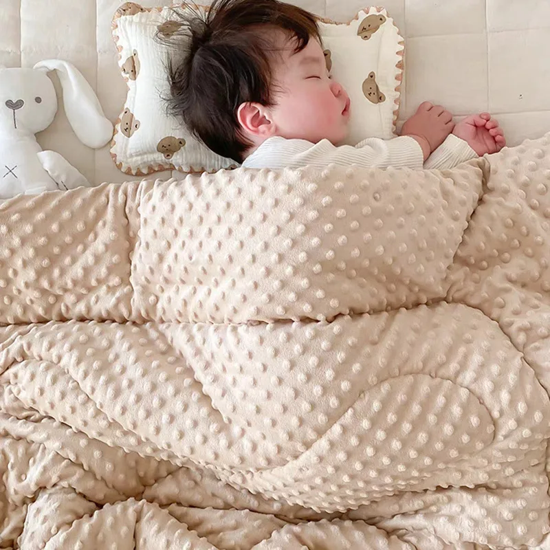 Edredón de bebé de estilo coreano, edredón sensorial de invierno, edredones para niños pequeños, bonito oso de dibujos animados, accesorios de cama para guardería - imagen 5
