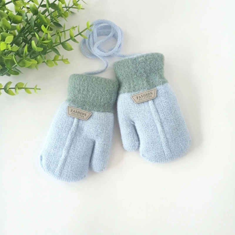 Manoplas infantiles transpirables de invierno – Guantes tejidos cálidos - imagen 2