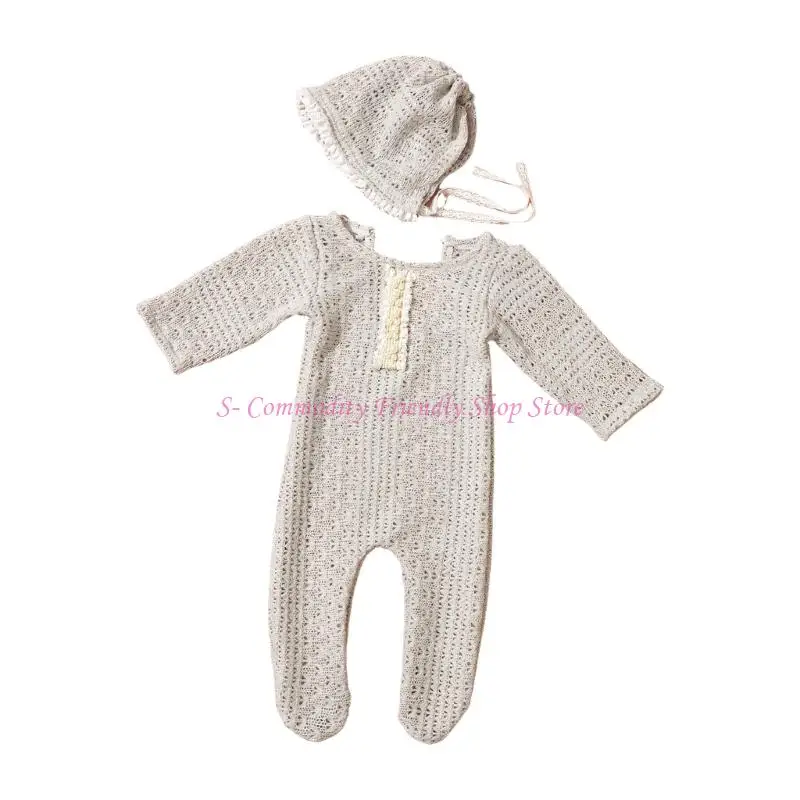 Mameluco de encaje para newborn – Sesión fotográfica bebé - imagen 4