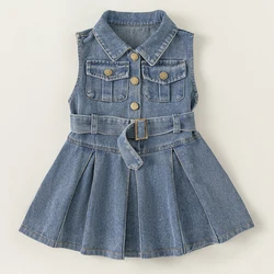 Vestido vaquero sin mangas para niño – Estilo coreano