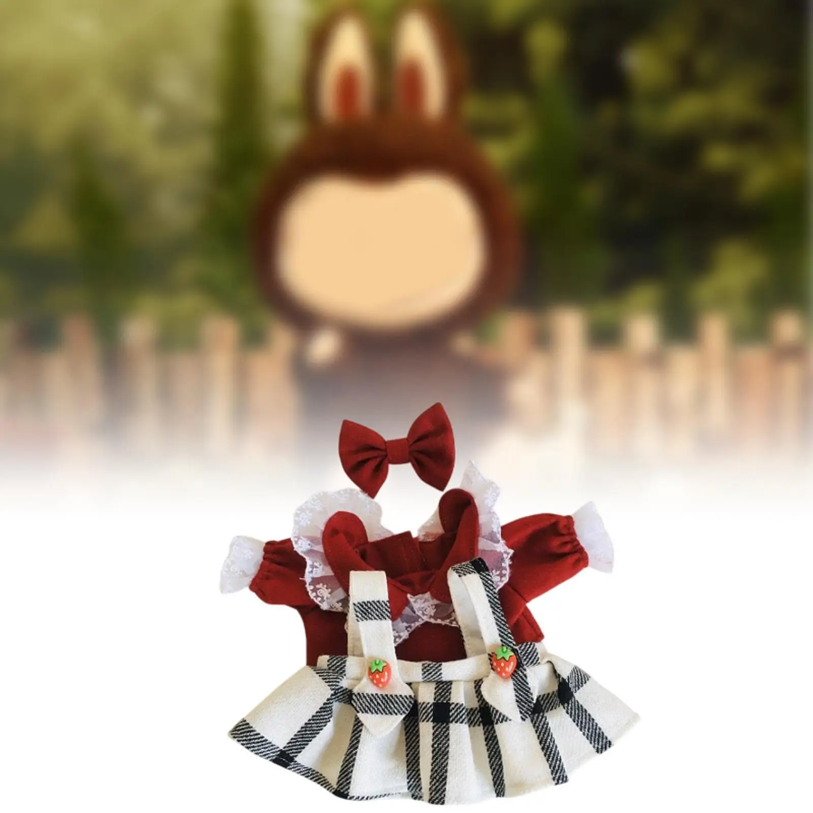 3x Dolls T Shirt and Skirt Bow Accs Costume for 38cm Dolls Birthday Gifts New Year Gifts Halloween Gifts Children's Gifts
