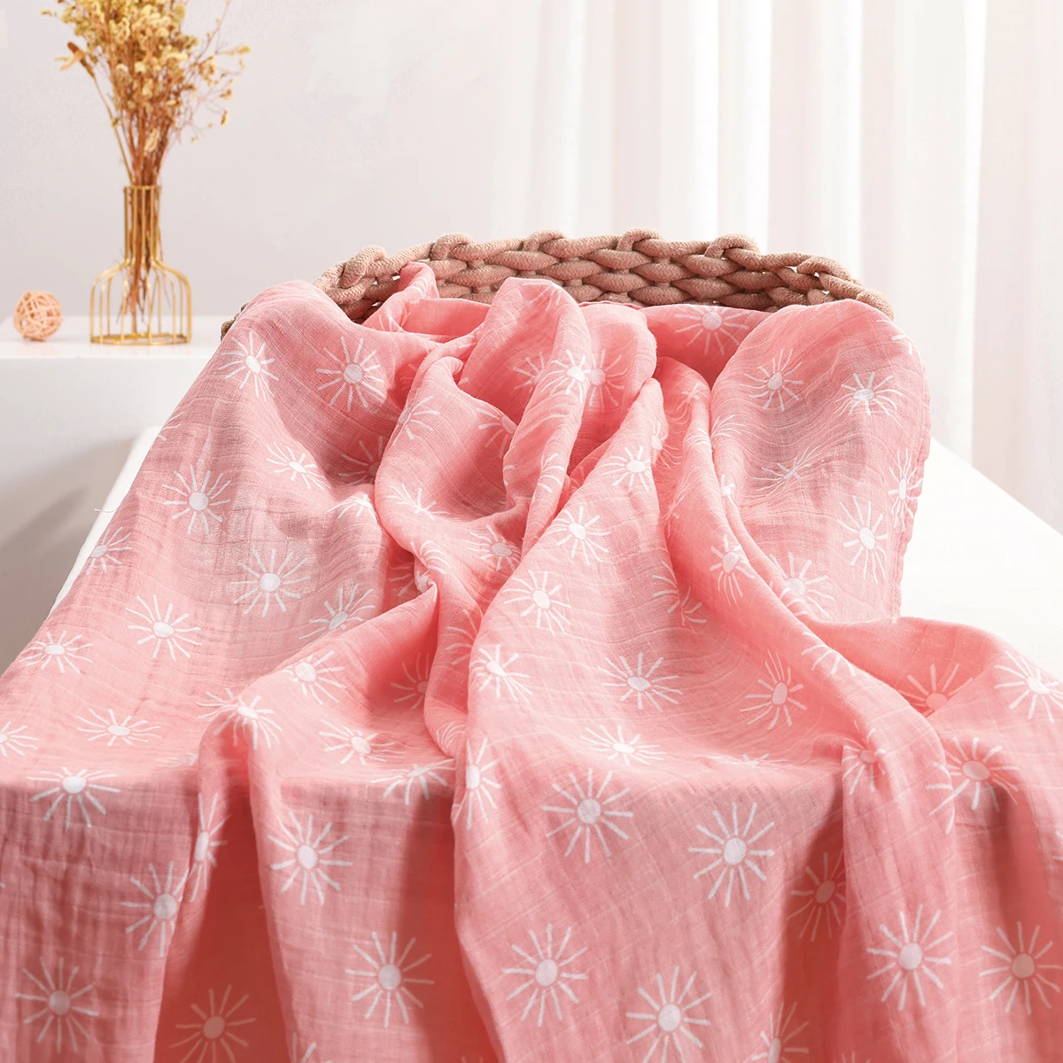 Elinfant 3 uds 100% manta de muselina de algodón, funda para cochecito, funda de lactancia, colcha para dormir de bebé para verano - imagen 5