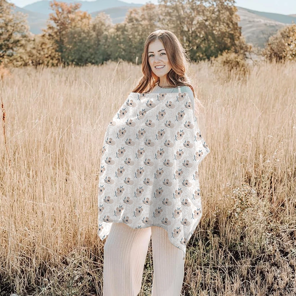 Elinfant Madre Excursión Cubierta de lactancia Algodón Alimentación de bebé Fundas de lactancia Privacidad ajustable Delantal de lactancia - imagen 5