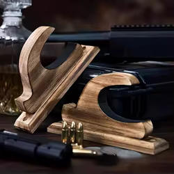 Estante madera maciza de pared organizador pistolas rifles juguete