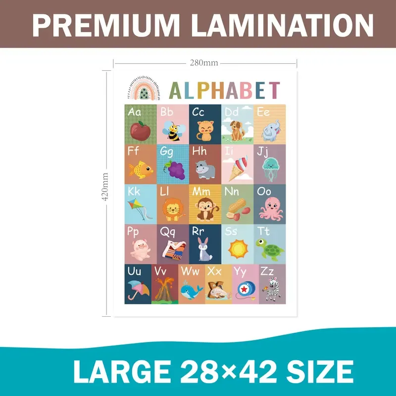 Póster de tabla de pared en inglés para educación temprana, 16 Uds., Montessori, tarjeta ocupada repetidamente, libro a juego para niños, juguetes, regalo - imagen 4