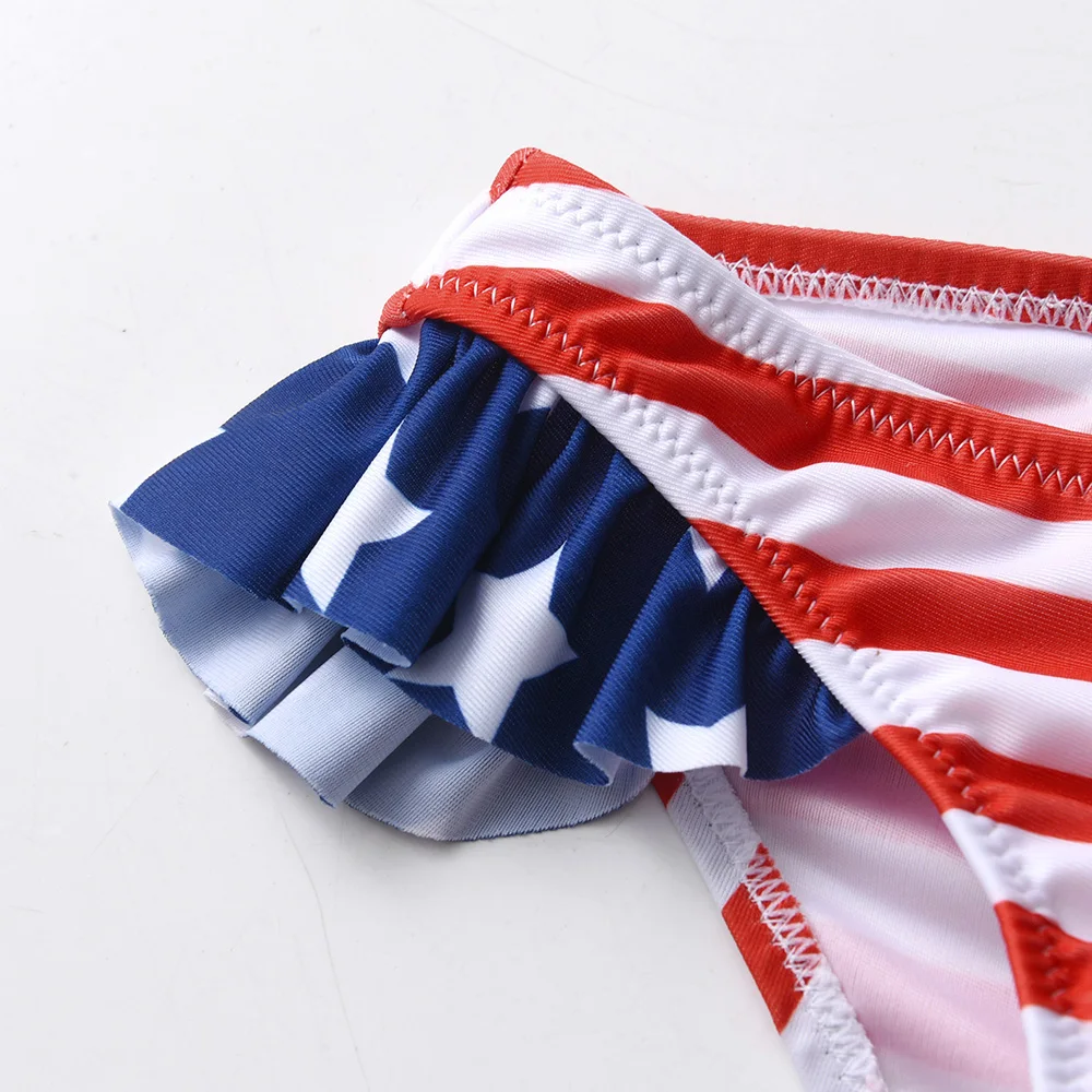 DXTON Traje de baño niña estampado bandera estrellas verano - imagen 5