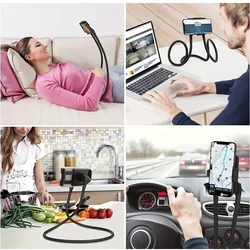 Soporte universal para móvil con cuello flexible, giro 360 grados