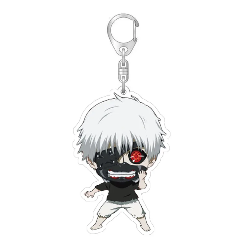 Anime Tokyo Ghoul y2k figuras de acción dibujos animados Kaneki Ken Touka Kirishima llavero bolsa colgante acrílico llavero colección de Fans - imagen 4