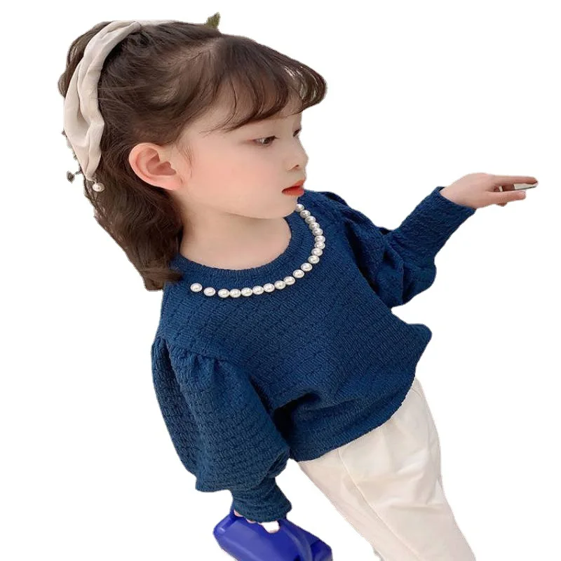 Blusa de princesa para niñas, camisas de manga larga para niños pequeños, ropa para bebés, Tops con cuentas infantiles, primavera y otoño - imagen 5