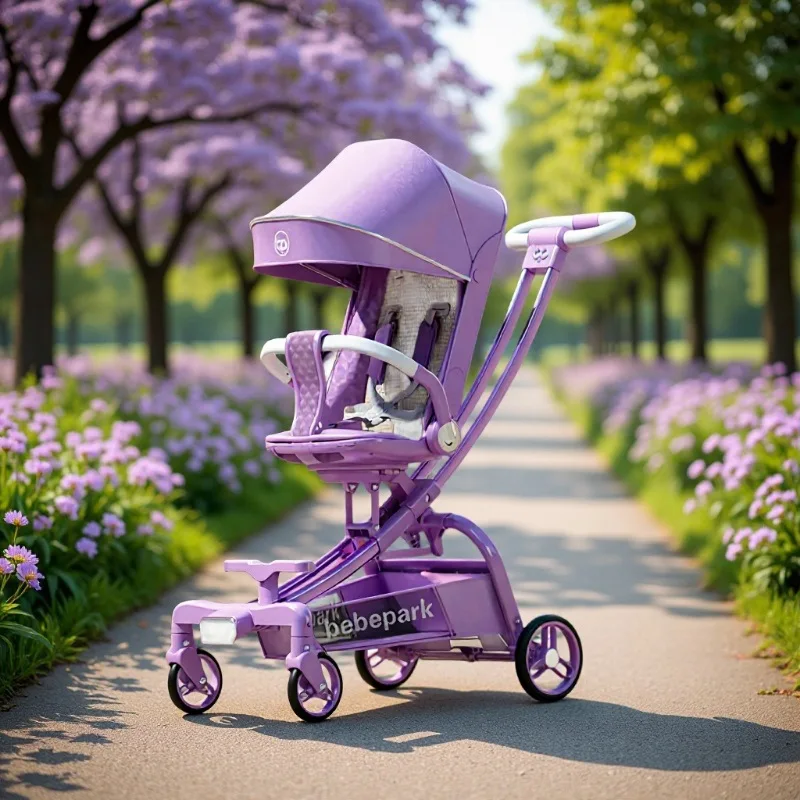 Cochecito ultraligero para bebés con asiento reversible bidireccional - imagen 3