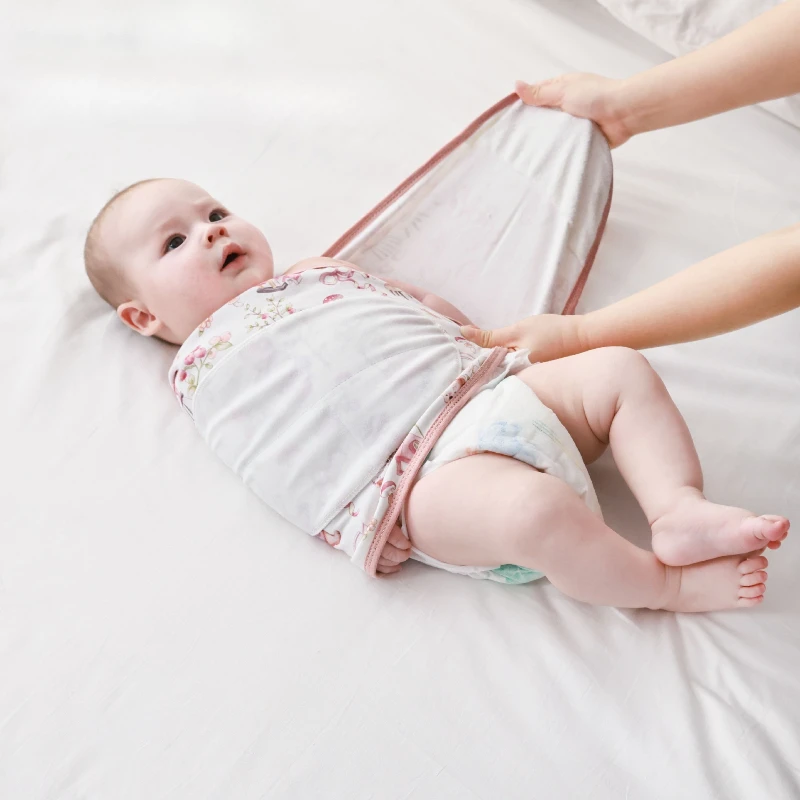 Manta envolvente de algodón para bebé, saco de dormir antigolpes, colcha fina de verano para bebé recién nacido, saco de dormir, artículos de cama envolventes
