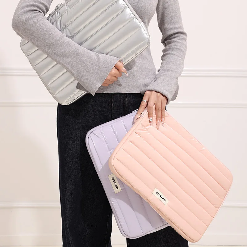 Funda hinchada para ordenador portátil de 13/14 pulgadas, funda para portátil para MacBook Air iPad Pro, bolsa para tableta, funda blanda para portátil - imagen 2