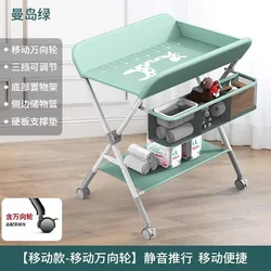 Cambiador de Pañales, Estación de Cuidado del Bebé, Cama de Bebé Multifuncional Portátil, Estación de Cambio y Toque de Pañales Plegable