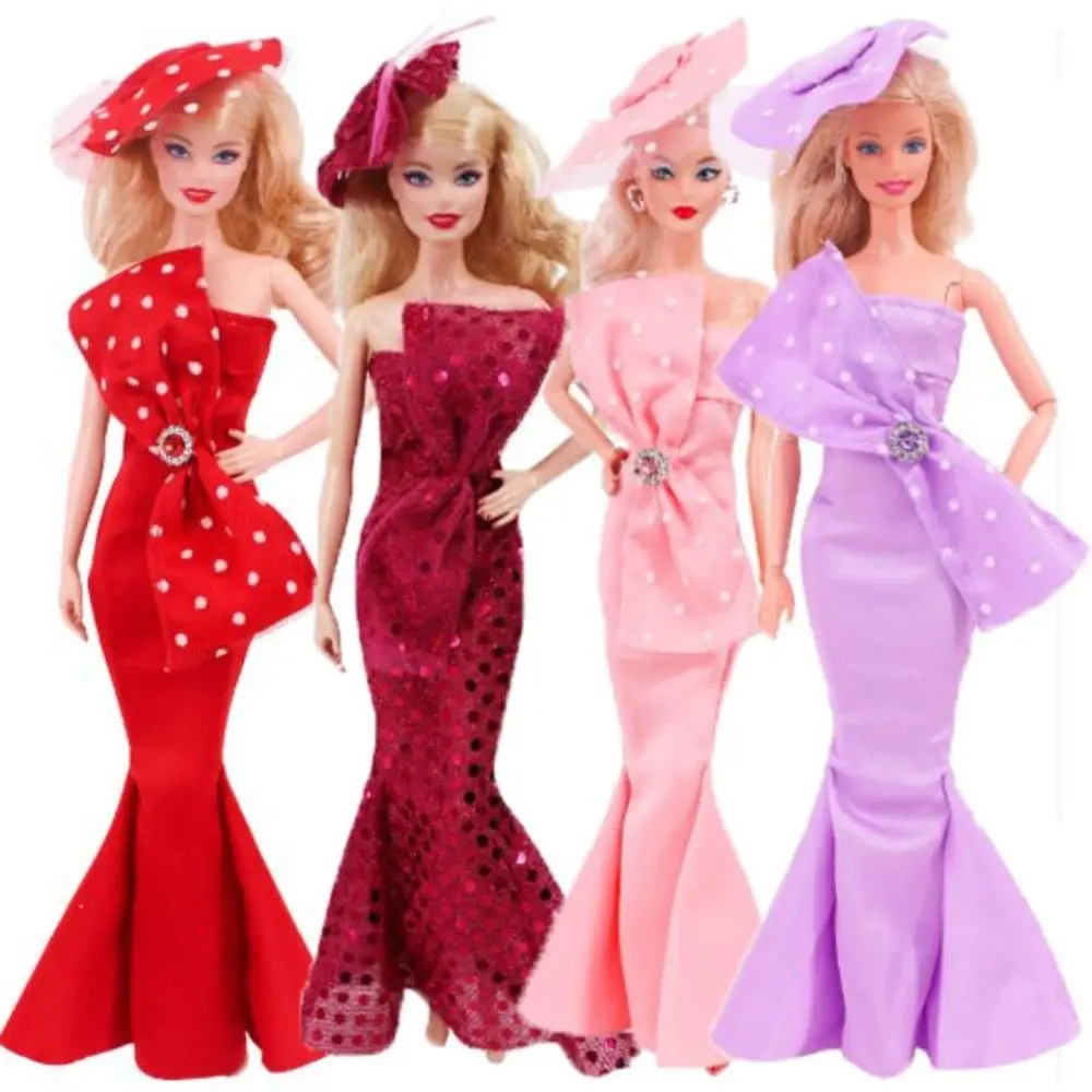 Vestidos para muñecas con cola de pez – Estilo princesa y sombrero - imagen 2