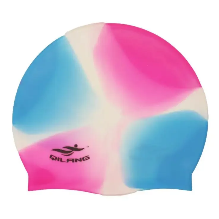 Gorros de natación de silicona impermeables para hombres y mujeres, gorro de piscina de alta elasticidad y Flexible para proteger los oídos, para adultos, niños, niñas y niños - imagen 2