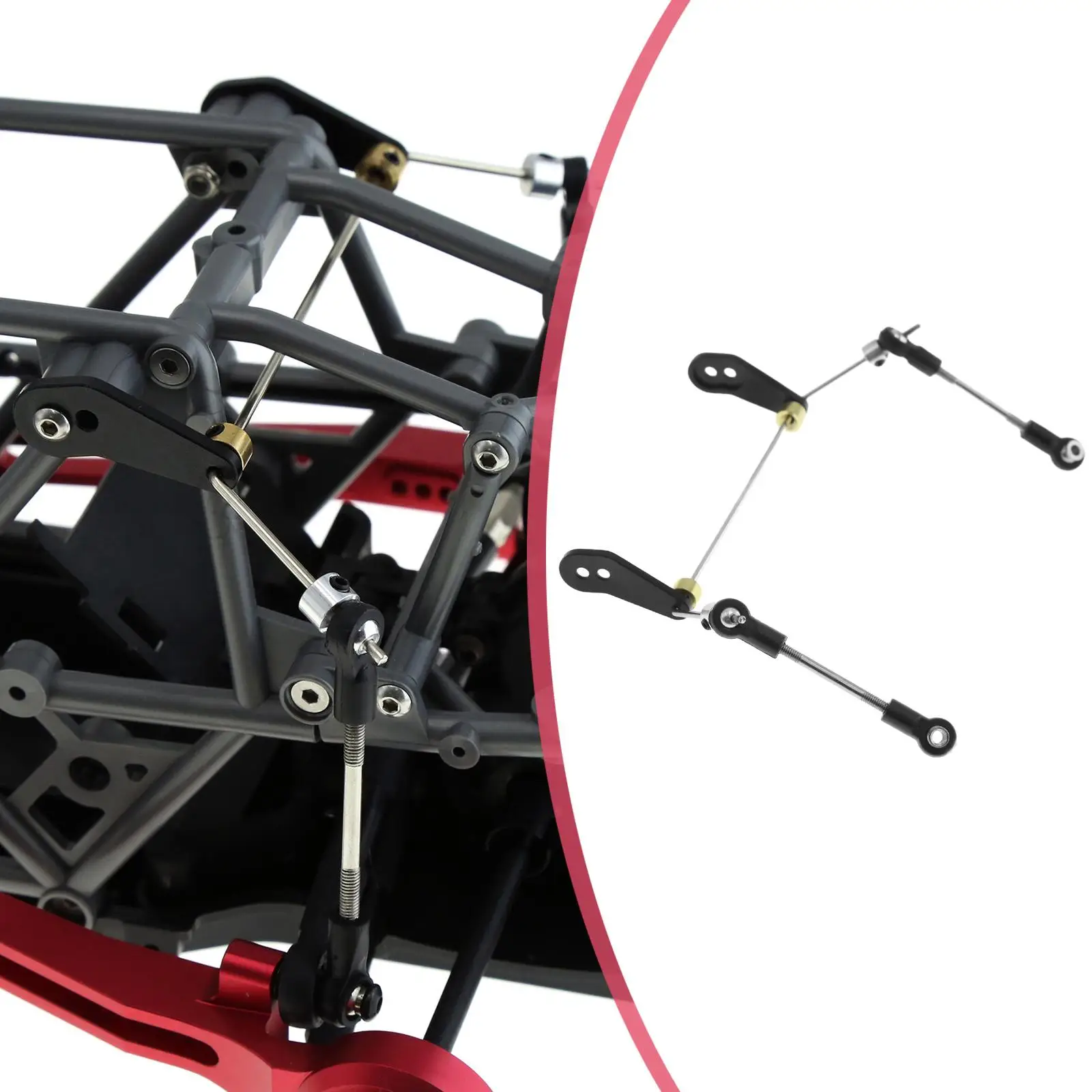 1/10 Scale Universal Portable Spare Parts Stabilizer Set Rear Rear Sway Bar Kits RC Spare Parts for 2WD Bbx-01 BB01 DIY Accs