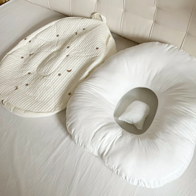 Almohada de alimentación reclinable para lactancia, cojín de almohada con rampa antiescupir, cojín reclinable de protección de la columna vertebral para bebé recién nacido - imagen 4