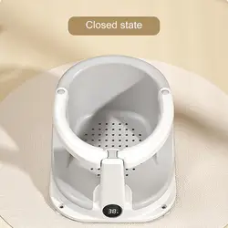 Asiento de baño antideslizante para bebés con sensor de temperatura