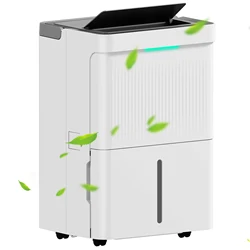 HOMCOM Deshumidificador 35L/día Depósito de Agua 5,5L Deshumidificador Eléctrico con Pantalla LED Temporizador 24 H Bloqueo Infantil y Drenaje Continuo hasta 40-100㎡ Blanco