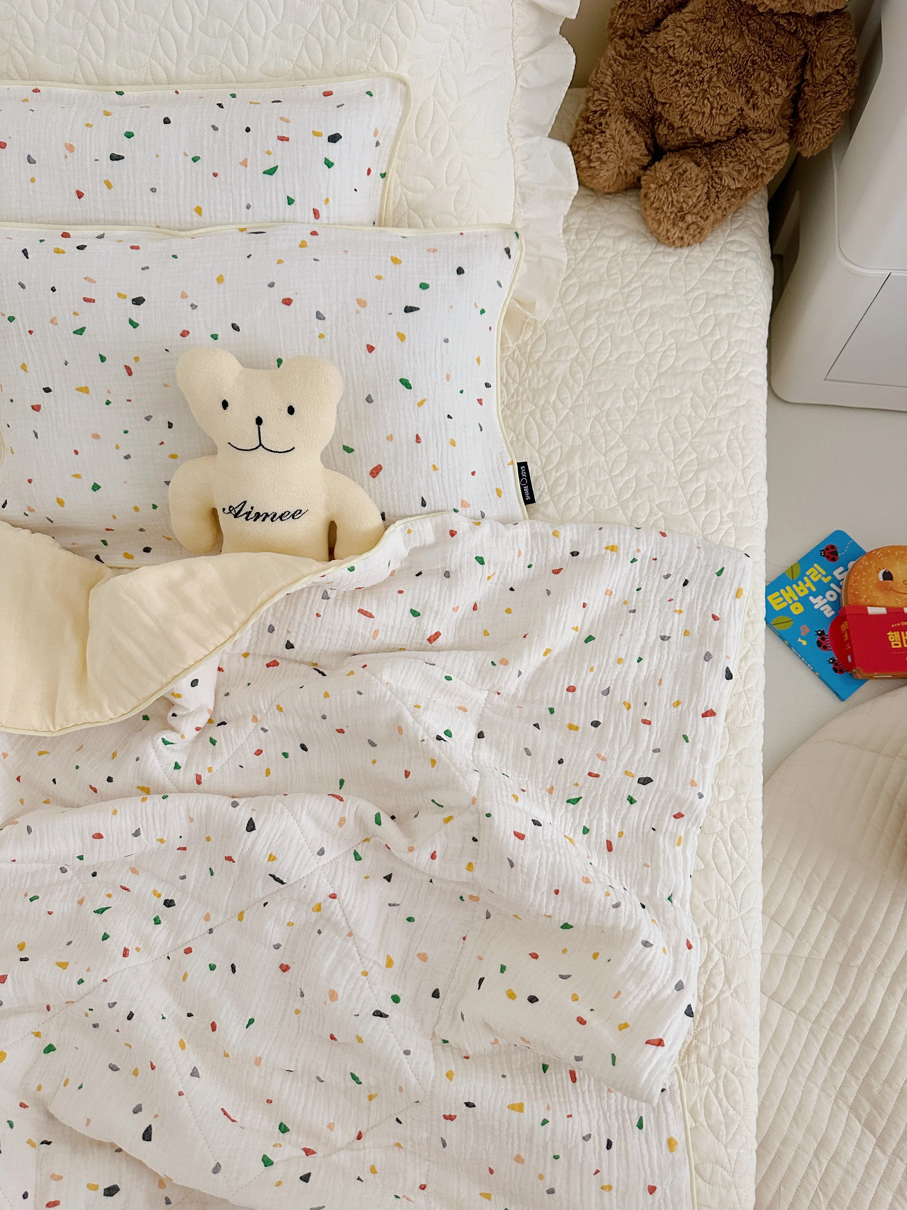 Edredón coreano de muselina de algodón de conejito para bebé, manta de aire acondicionado para recién nacido, edredón para niños pequeños, relleno de algodón 100% - imagen 4