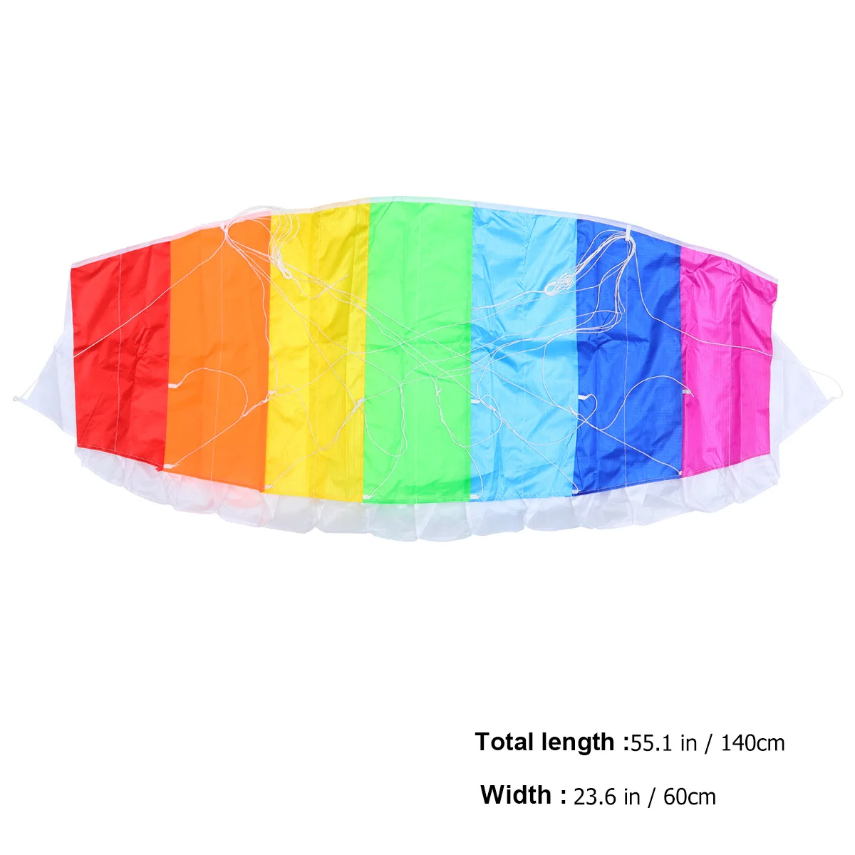 Paraguas de arcoíris para cometa, cuerdas dobles, 1,4 m, 30m, placa de cuerda, accesorios creativos para volar al aire libre, cometa de tela - imagen 4