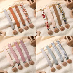 Clips chupete bebé de algodón Floral Vintage - Cadena antipérdida
