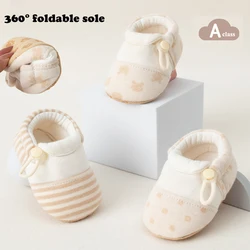 Zapatos de aprendizaje para bebés 0-18 meses a rayas, suaves