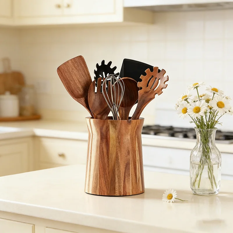 Caja madera maciza para almacenamiento cubiertos bebé creativa y simple - imagen 2