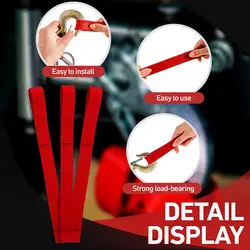 Correa de Remolque para Automóvil, 1 Pieza/3 Piezas, Nailon Resistente, Gancho de Cabrestante Rojo, Correa de Tracción con Lazos de Protección, Cuerda de Remolque