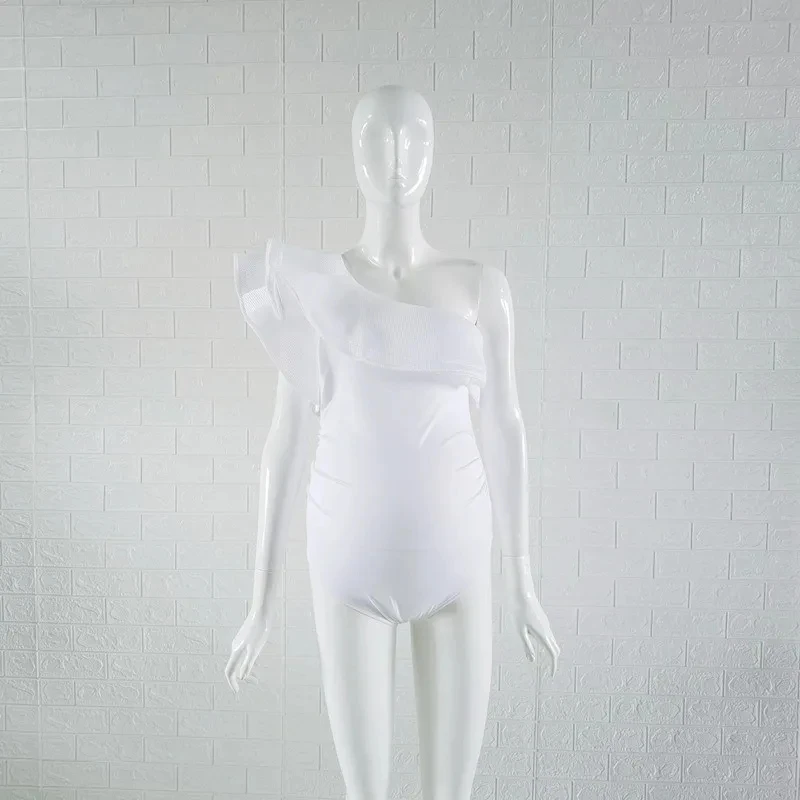 Body algodón con manga volante para fotos de embarazo - imagen 5