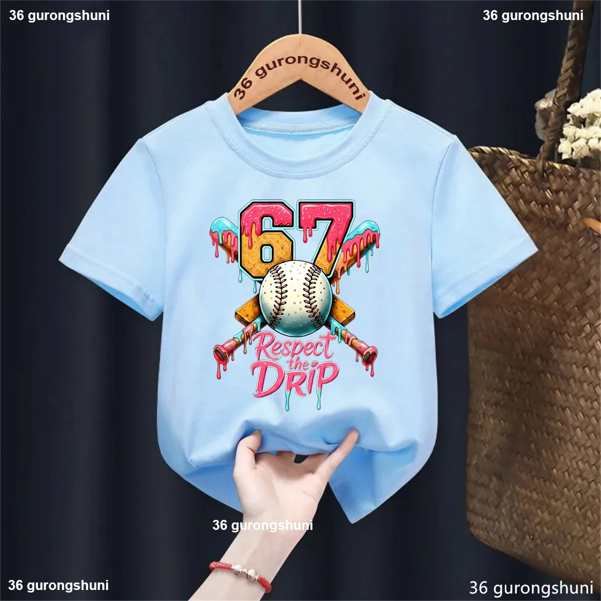 Camiseta divertida de helado béisbol para niños – Estilo Kawaii - imagen 5