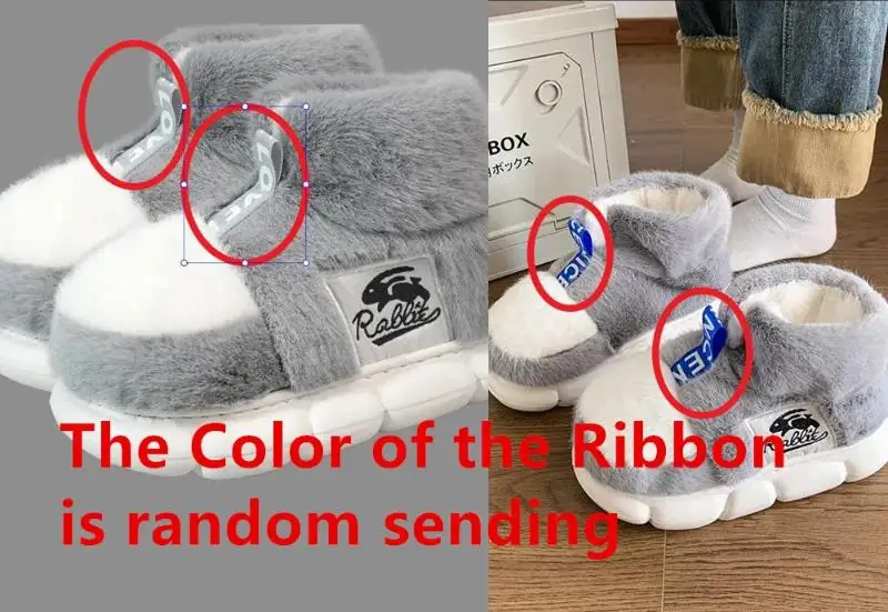 Zapatos cálidos de algodón para mujer, Zapatillas de casa de invierno para parejas, calzado esponjoso de suela gruesa de felpa suave, botas de nieve de calle para interiores para hombre y mujer - imagen 5