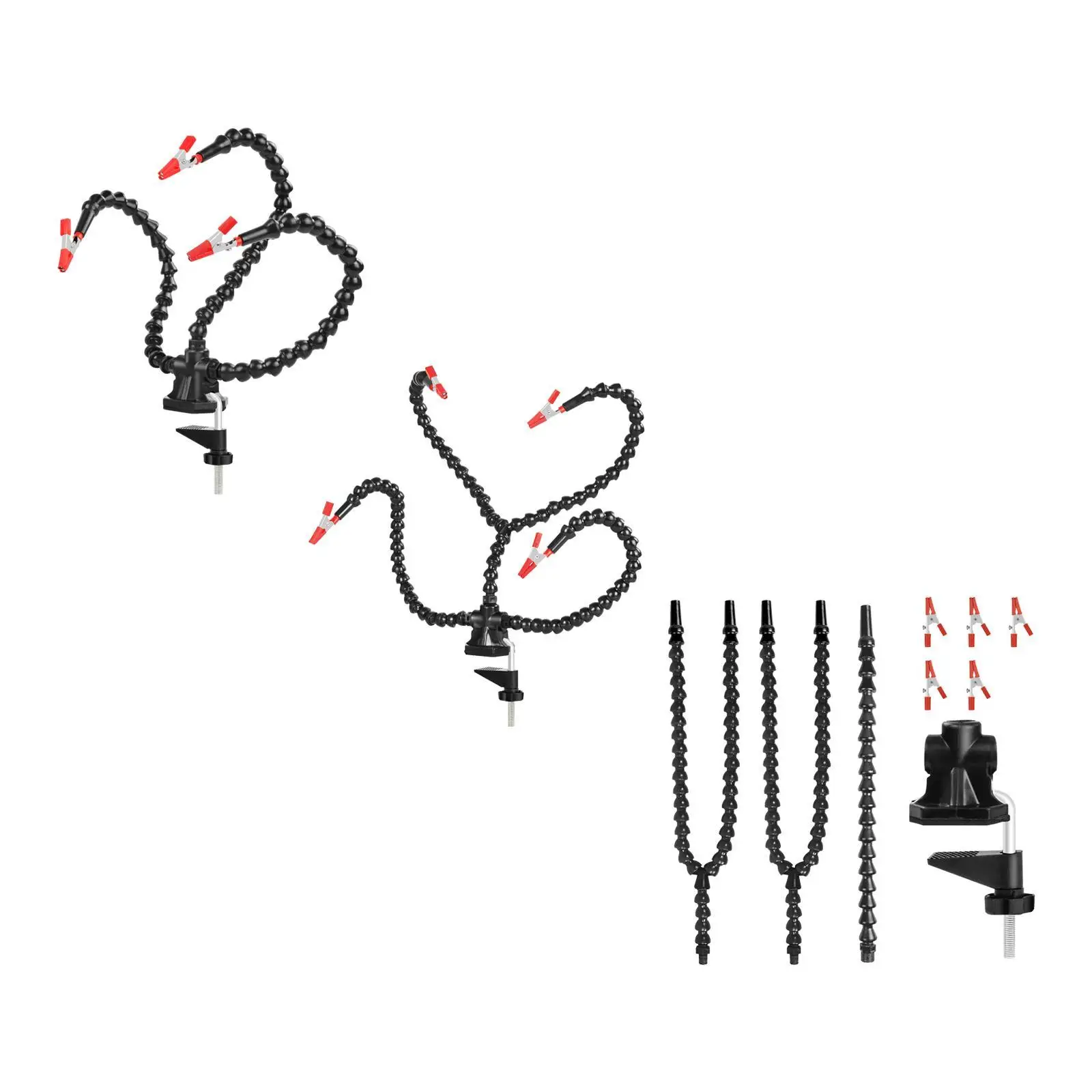 Estación de soldadura, pinzas de abrazadera de tercera mano, brazos flexibles, soporte de placa de circuito PCB con pinzas de cocodrilo para manualidades - imagen 2