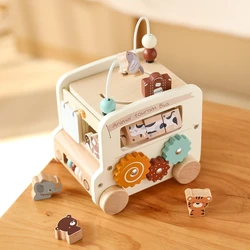 Juguete educativo Montessori de madera – Tablero sensorial para bebé
