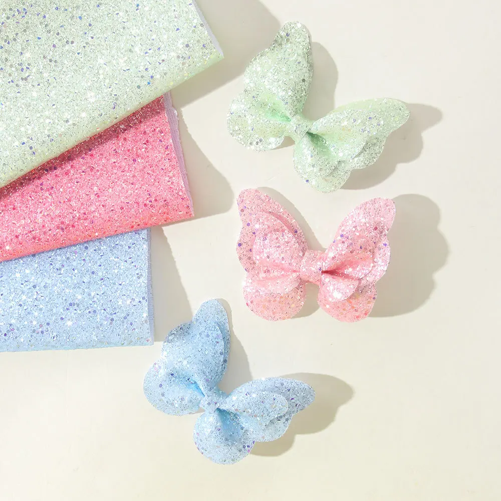 Pinzas decorativas con mariposa y lentejuela para el pelo de niña - imagen 3