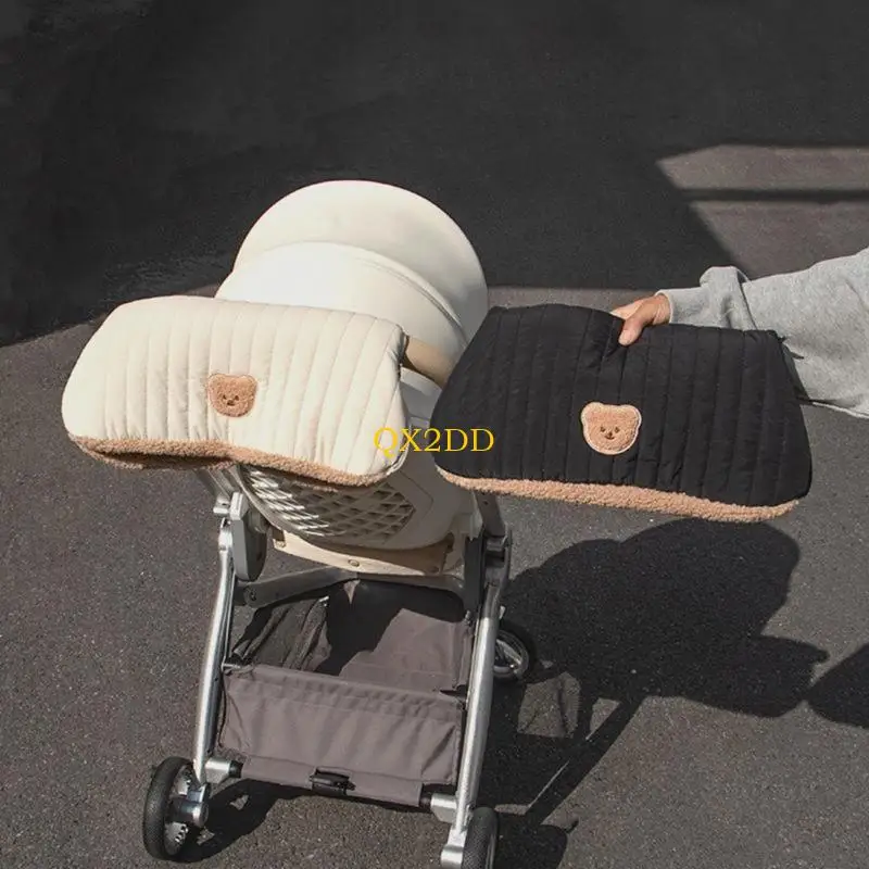 QX2D Cómodos manoplas para cochecitos bebé, guantes suaves y transpirables, resistentes a los golpes con forro - imagen 3