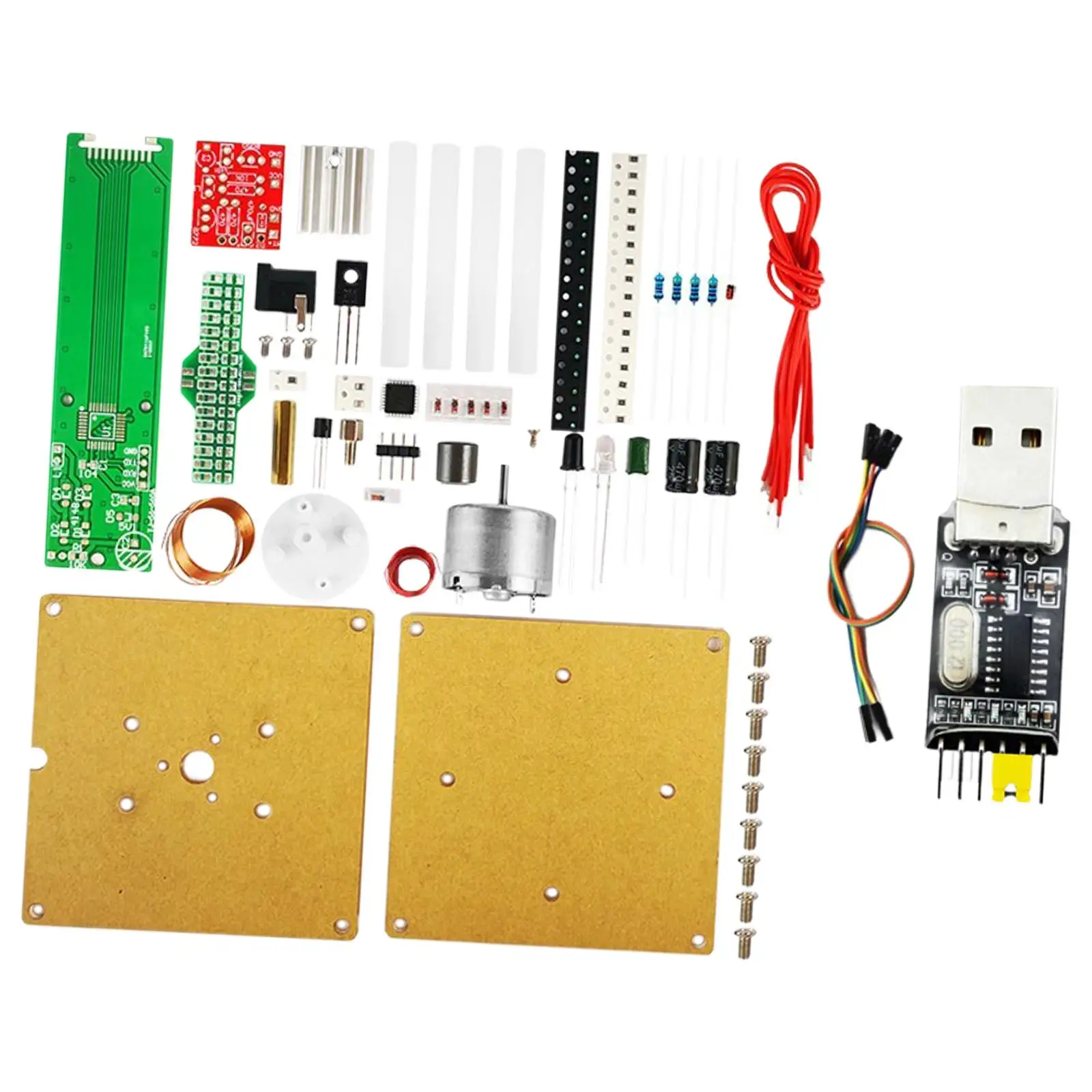 DIY Soldering Practice Kit Cross Rotating LED Display for Beginners Student