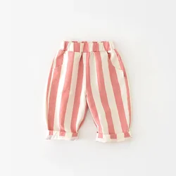Pantalones bebé rayas con cintura elástica - 0-3 años