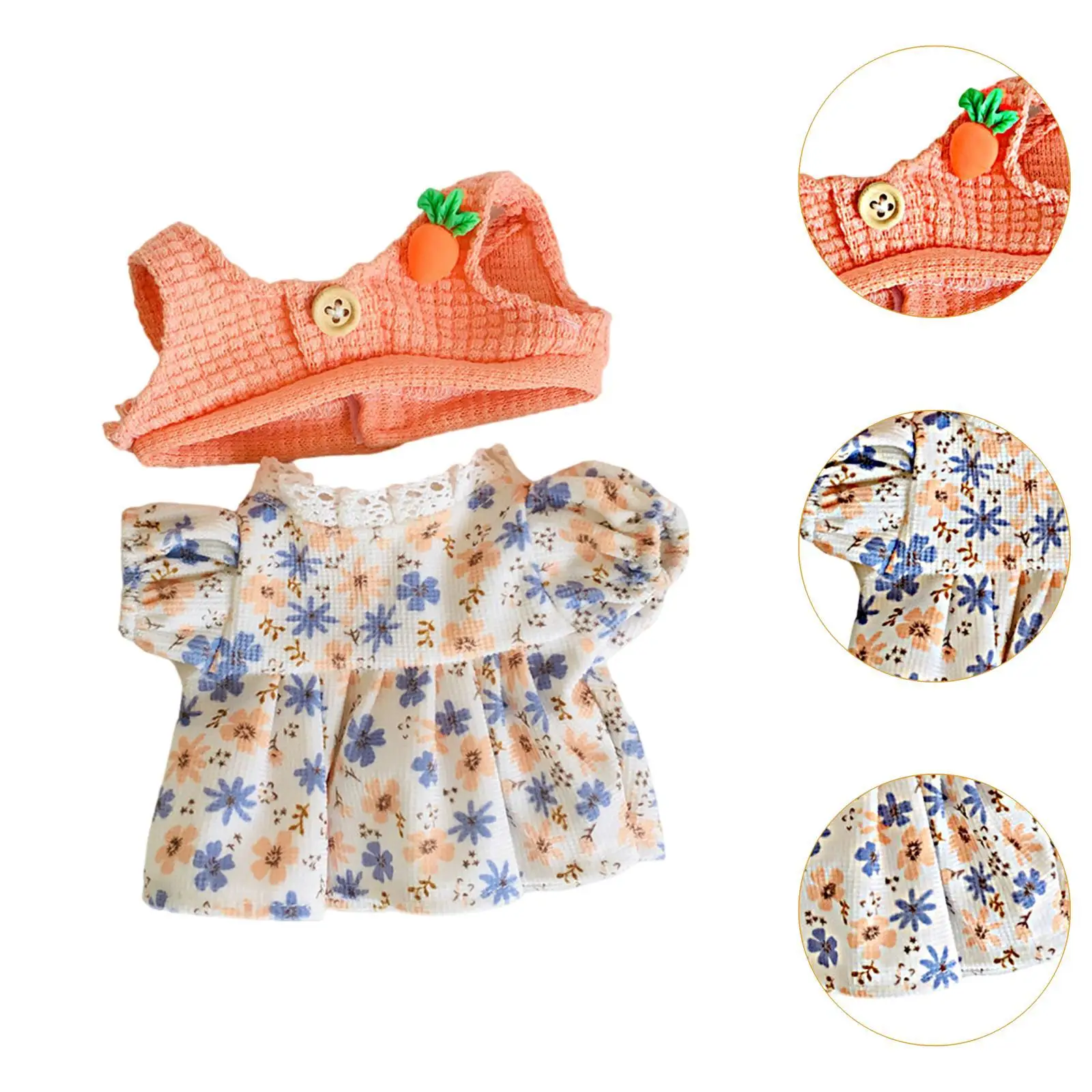 20cm Miniature Doll Dress Photo Prop Little Girls Gift Girl Doll Outfit