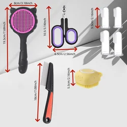 Kit peluquería para perros con peine antipulgas y cepillo masaje