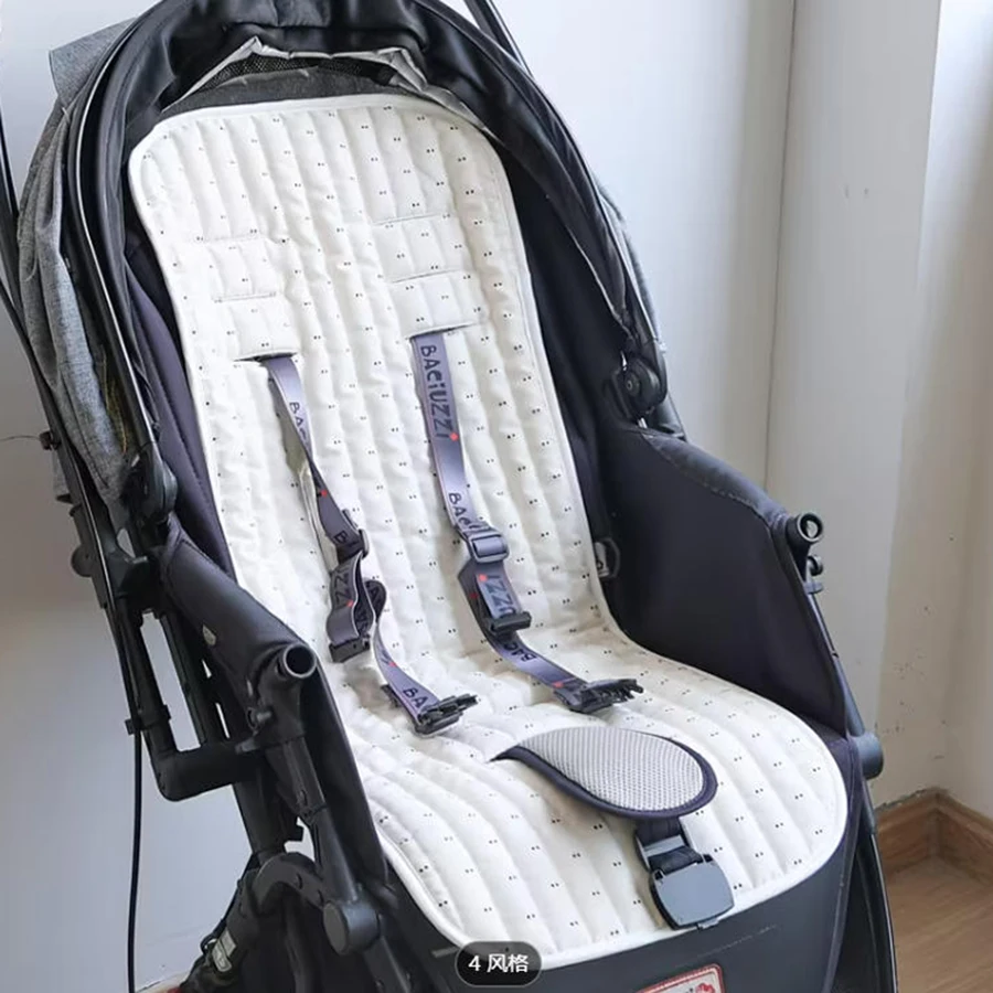 Nuevo cojín de cochecito fino estampado para cochecitos de niños, almohadilla Universal transpirable para todas las estaciones, lavable a máquina - imagen 3