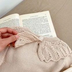 Mono de punto bordado para niña - Colección otoño