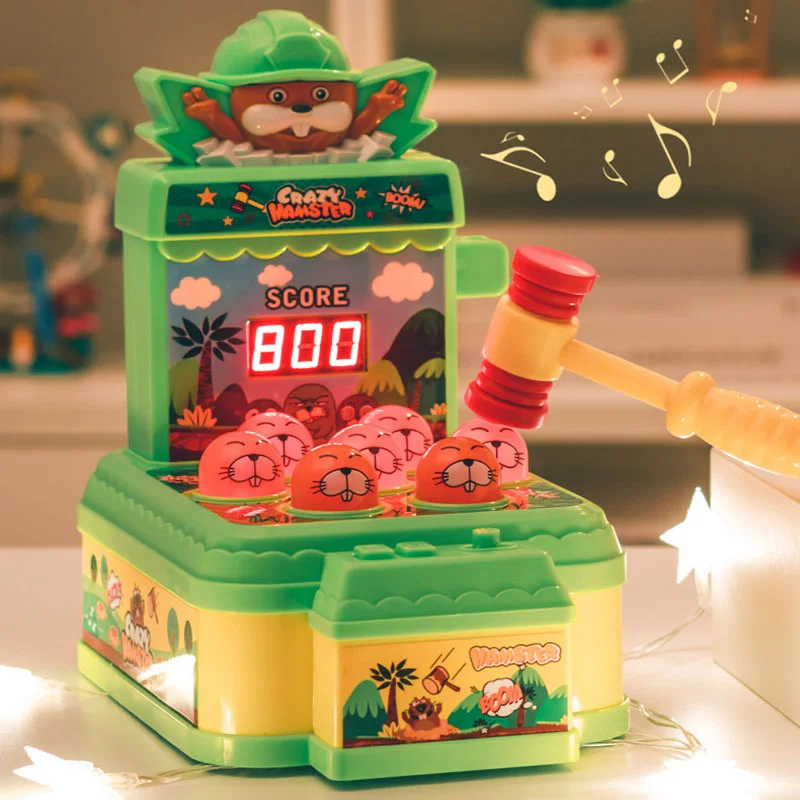 Whack A Mole Challenge-juegos de fiesta con puntuación, juguetes eléctricos para dos personas, juegos de mesa de batalla con luces, música, juguetes de escritorio de dibujos animados - imagen 4