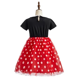 Vestido veraniego con lunares para niñas y diadema orejas ratón
