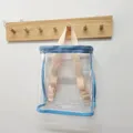 blue transparent bag