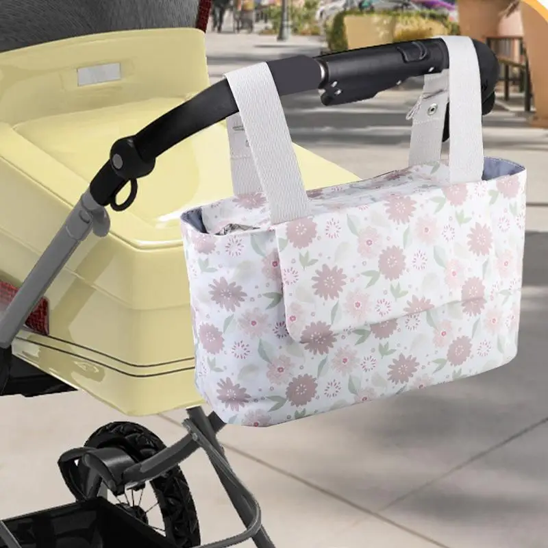 Bolsa de almacenamiento para cochecito, organizador portátil para cochecito, accesorios para coche de bebé, bolso para mamá con múltiples bolsillos, multifuncional - imagen 2
